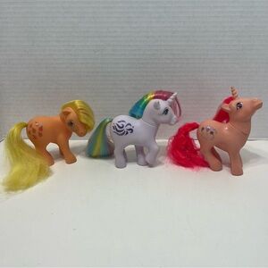 VINTAGE MY LITTLE PONY Windy sky flier and Apple jack toys retro 80’s
